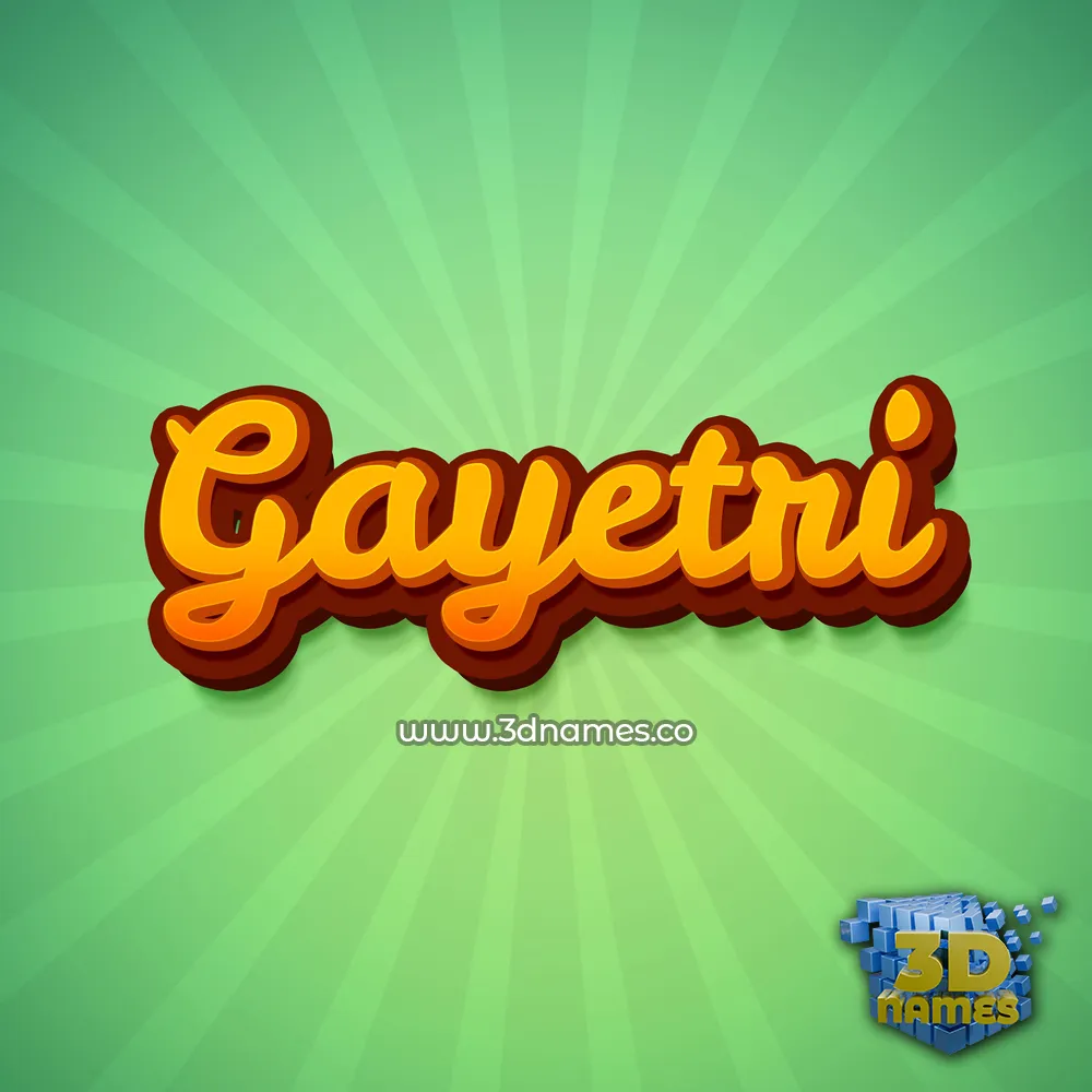 gayetri in Green Rays style - 3D name wallpaper