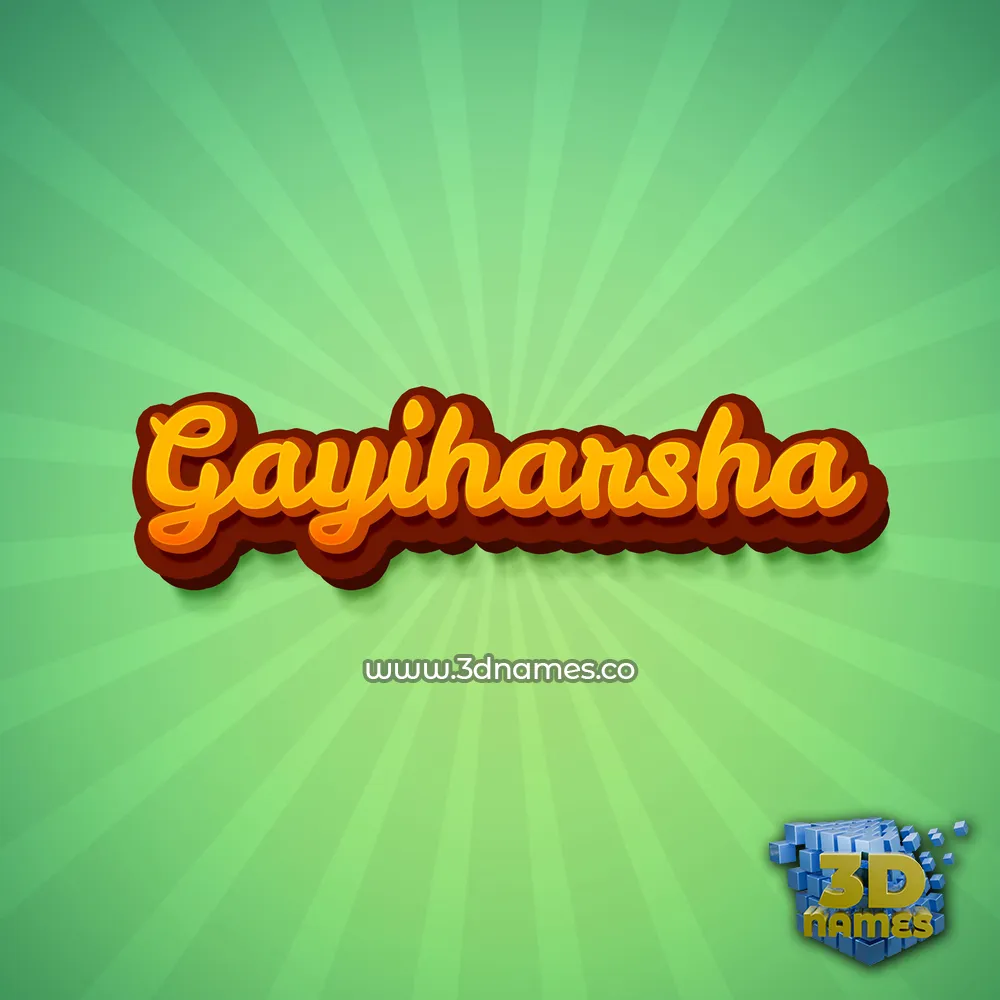 gayiharsha in Green Rays style - 3D name wallpaper