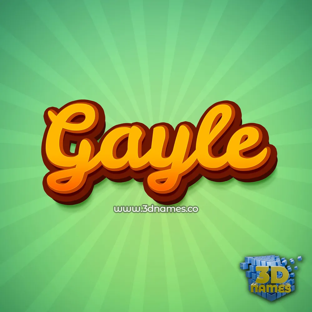 gayle in Green Rays style - 3D name wallpaper