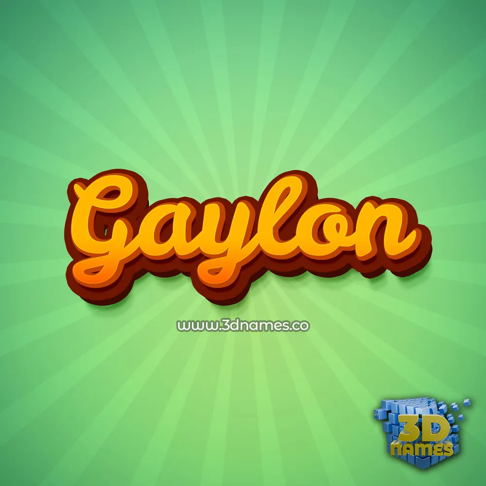 gaylon in Green Rays style - 3D name wallpaper