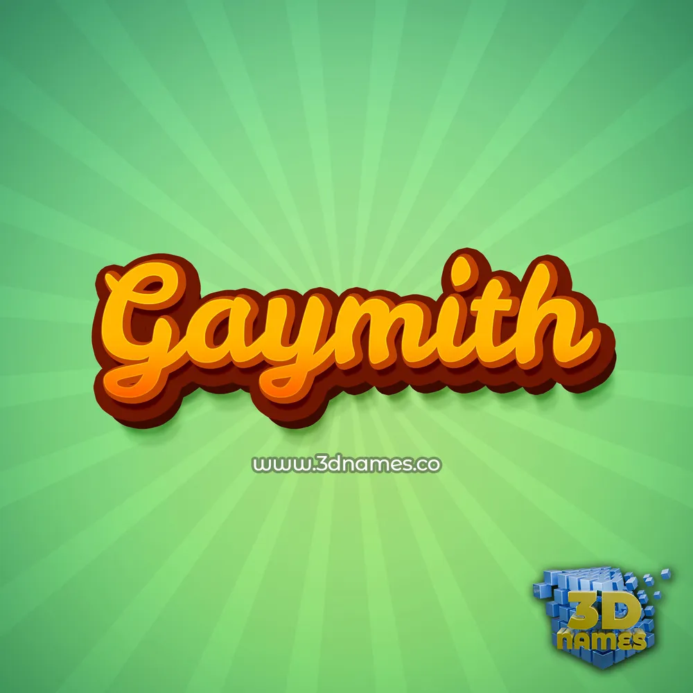 gaymith in Green Rays style - 3D name wallpaper