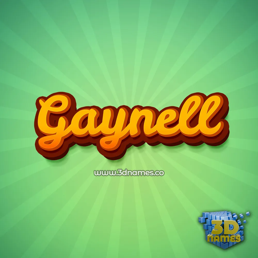 gaynell in Green Rays style - 3D name wallpaper