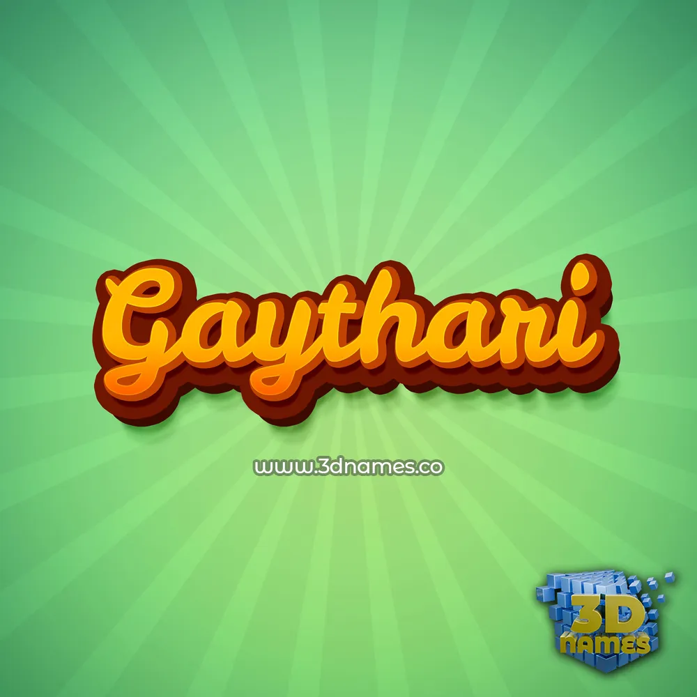 gaythari in Green Rays style - 3D name wallpaper
