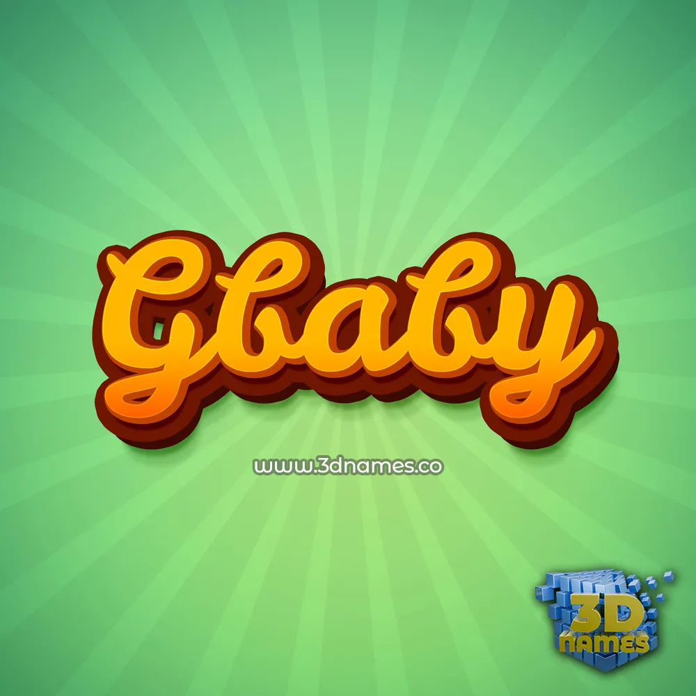 gbaby in Green Rays style - 3D name wallpaper