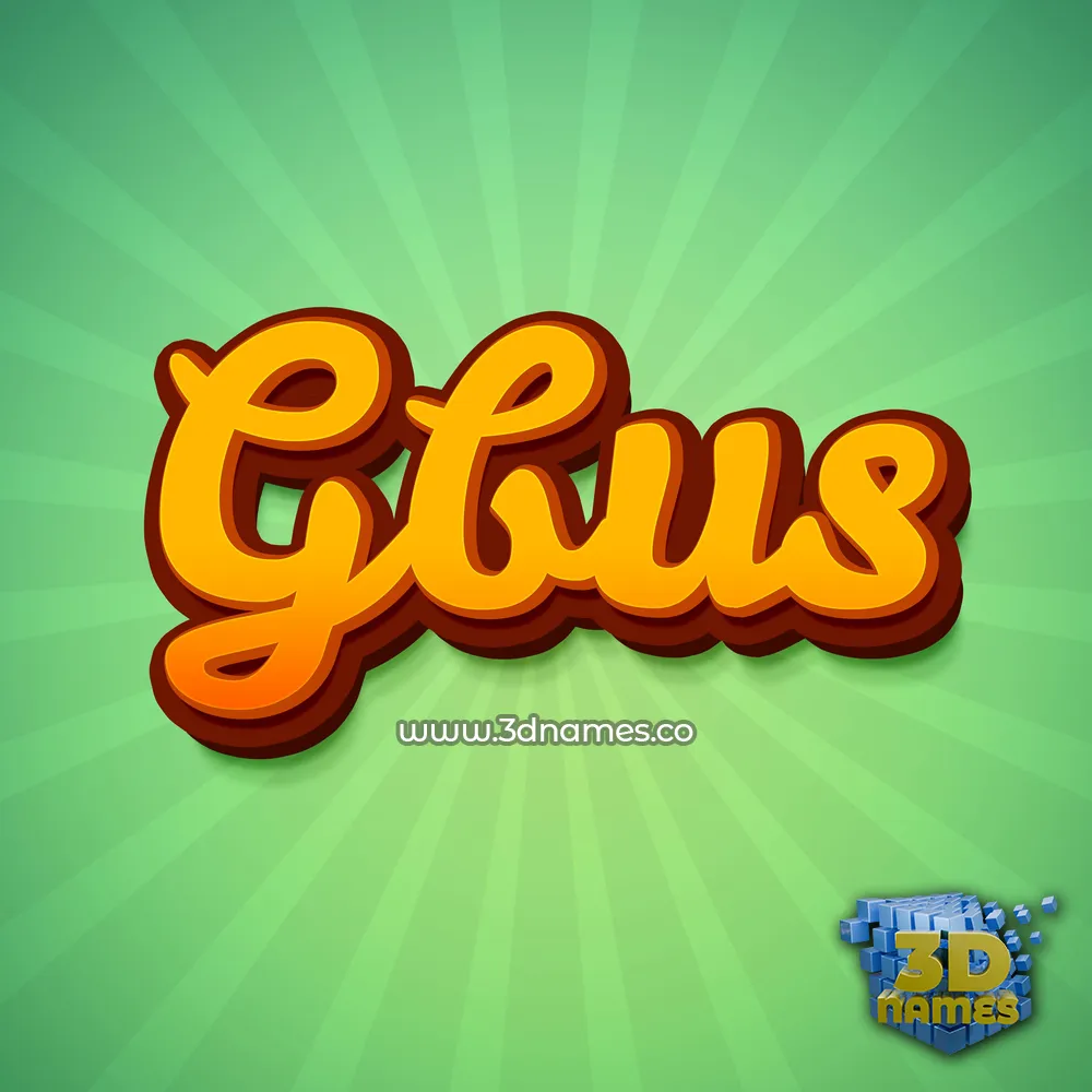 gbus in Green Rays style - 3D name wallpaper