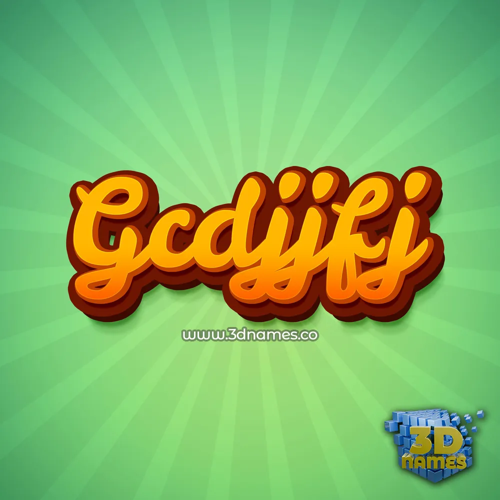 gcdjjfj in Green Rays style - 3D name wallpaper