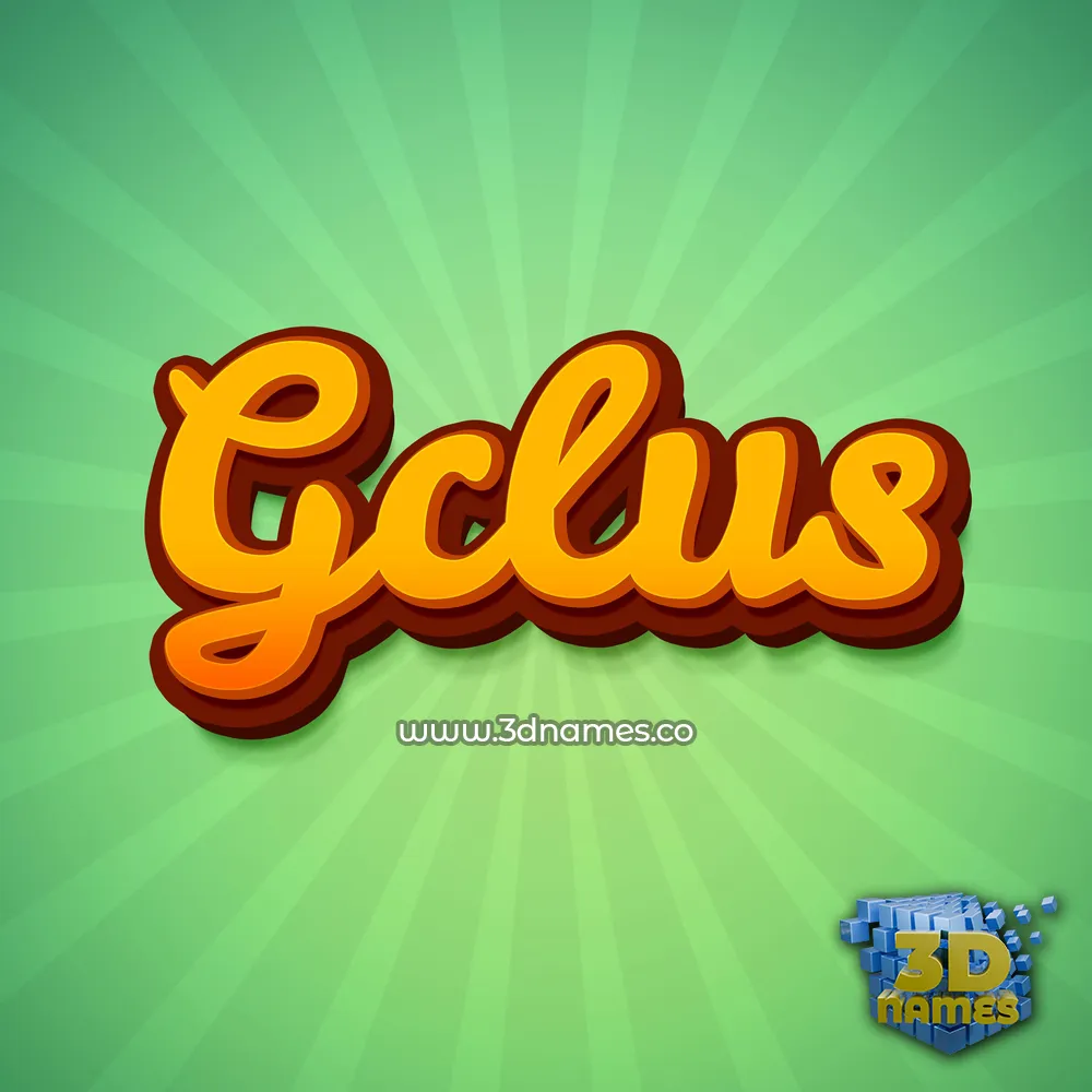 gclus in Green Rays style - 3D name wallpaper
