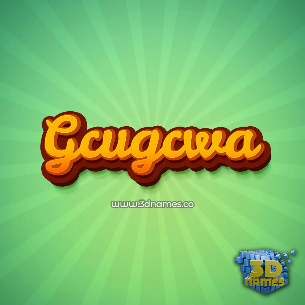 gcugcwa in Green Rays style - 3D name wallpaper