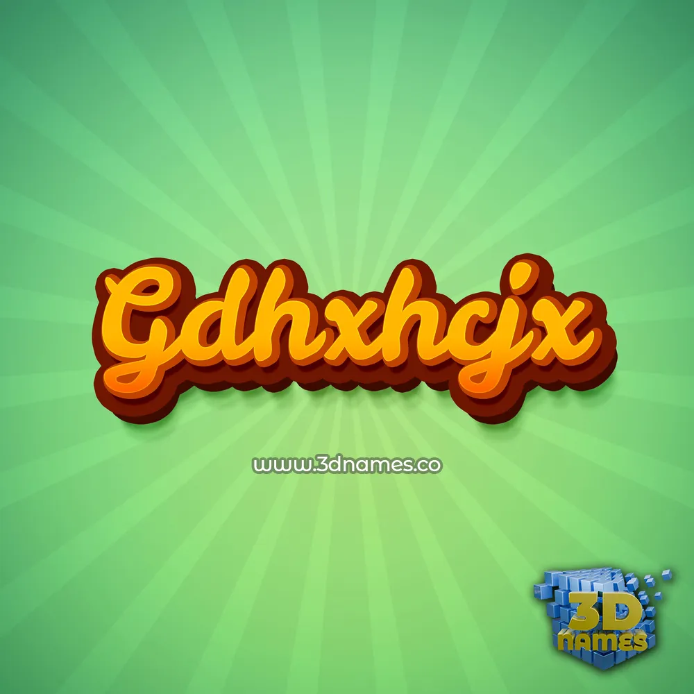 gdhxhcjx in Green Rays style - 3D name wallpaper