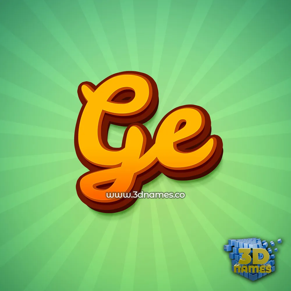 ge in Green Rays style - 3D name wallpaper