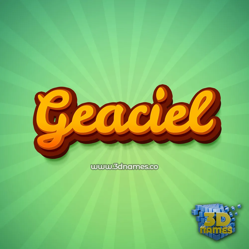 geaciel in Green Rays style - 3D name wallpaper
