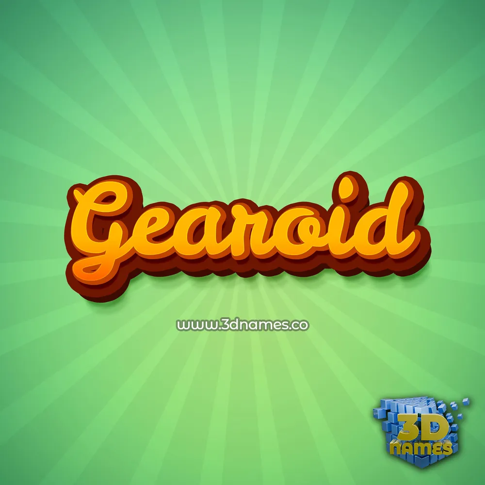 gearoid in Green Rays style - 3D name wallpaper