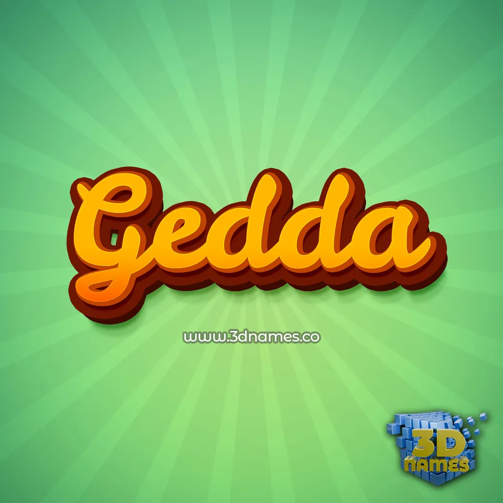 gedda in Green Rays style - 3D name wallpaper