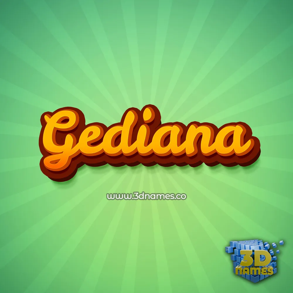 gediana in Green Rays style - 3D name wallpaper