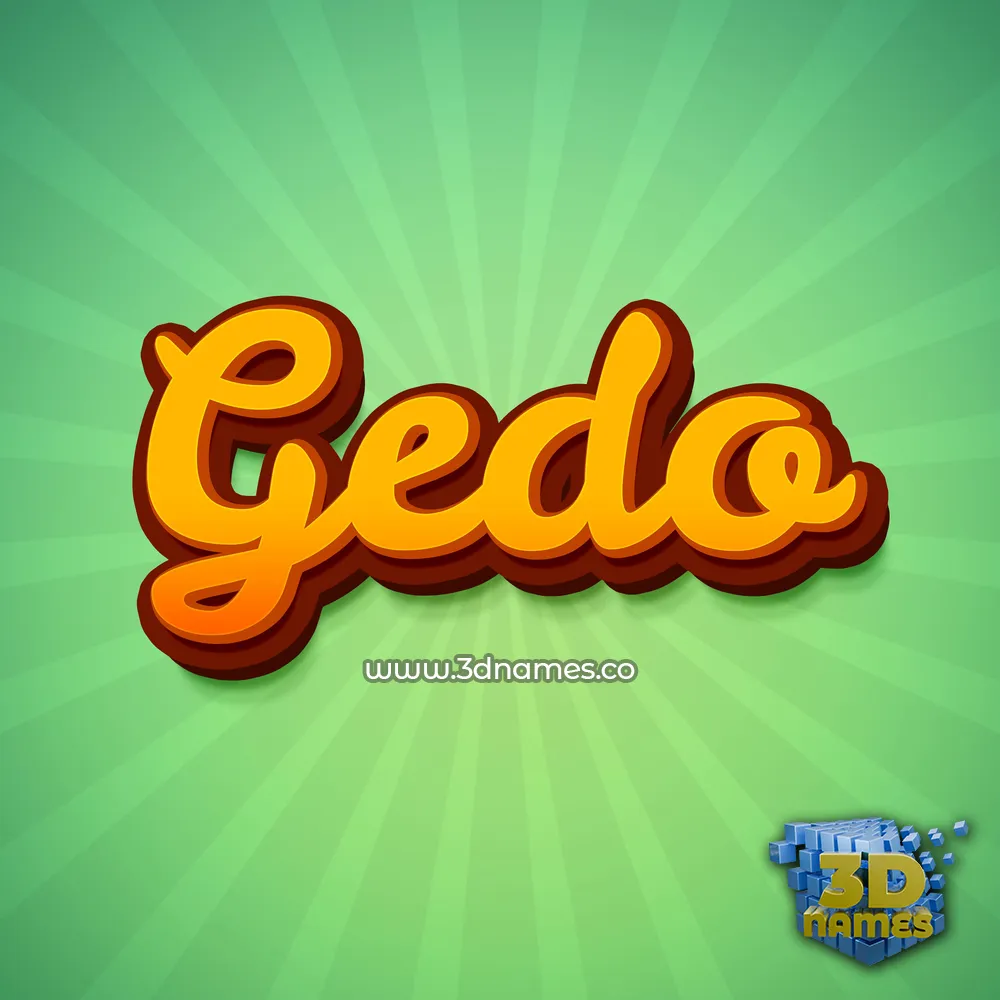 gedo in Green Rays style - 3D name wallpaper