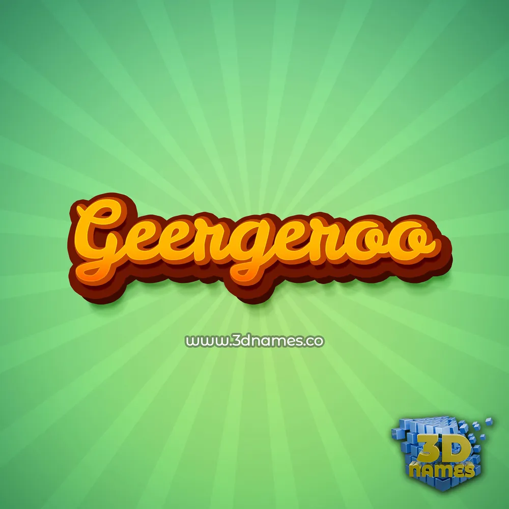 geergeroo in Green Rays style - 3D name wallpaper