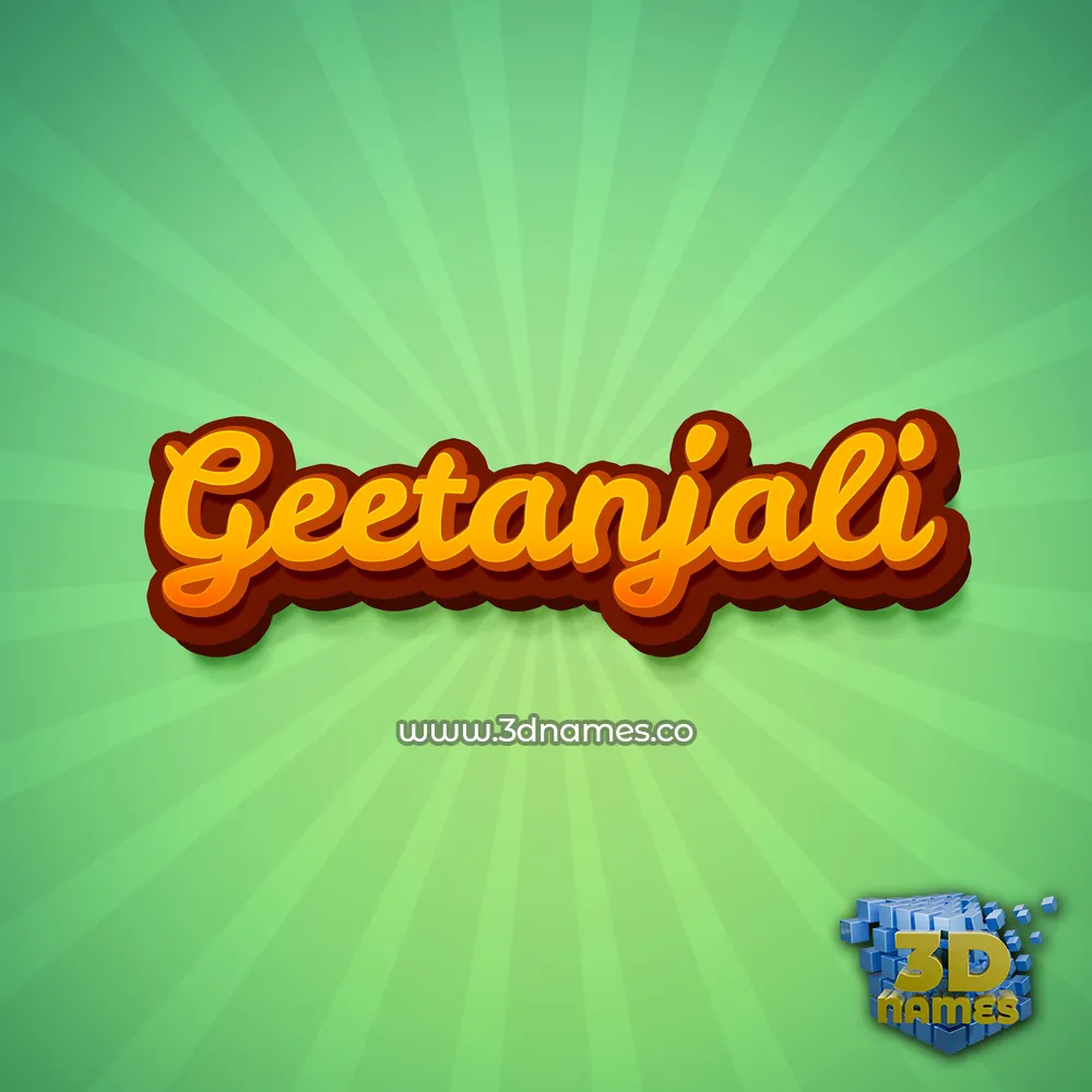 geetanjali in Green Rays style - 3D name wallpaper