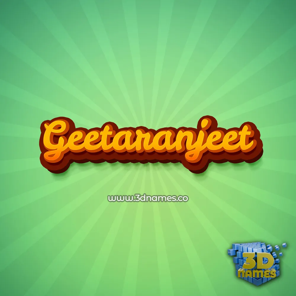geetaranjeet in Green Rays style - 3D name wallpaper
