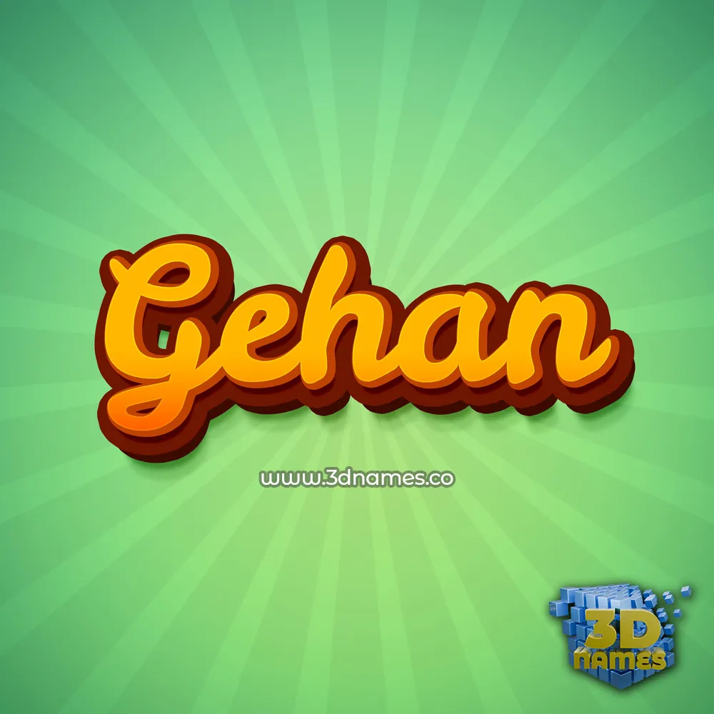 gehan in Green Rays style - 3D name wallpaper