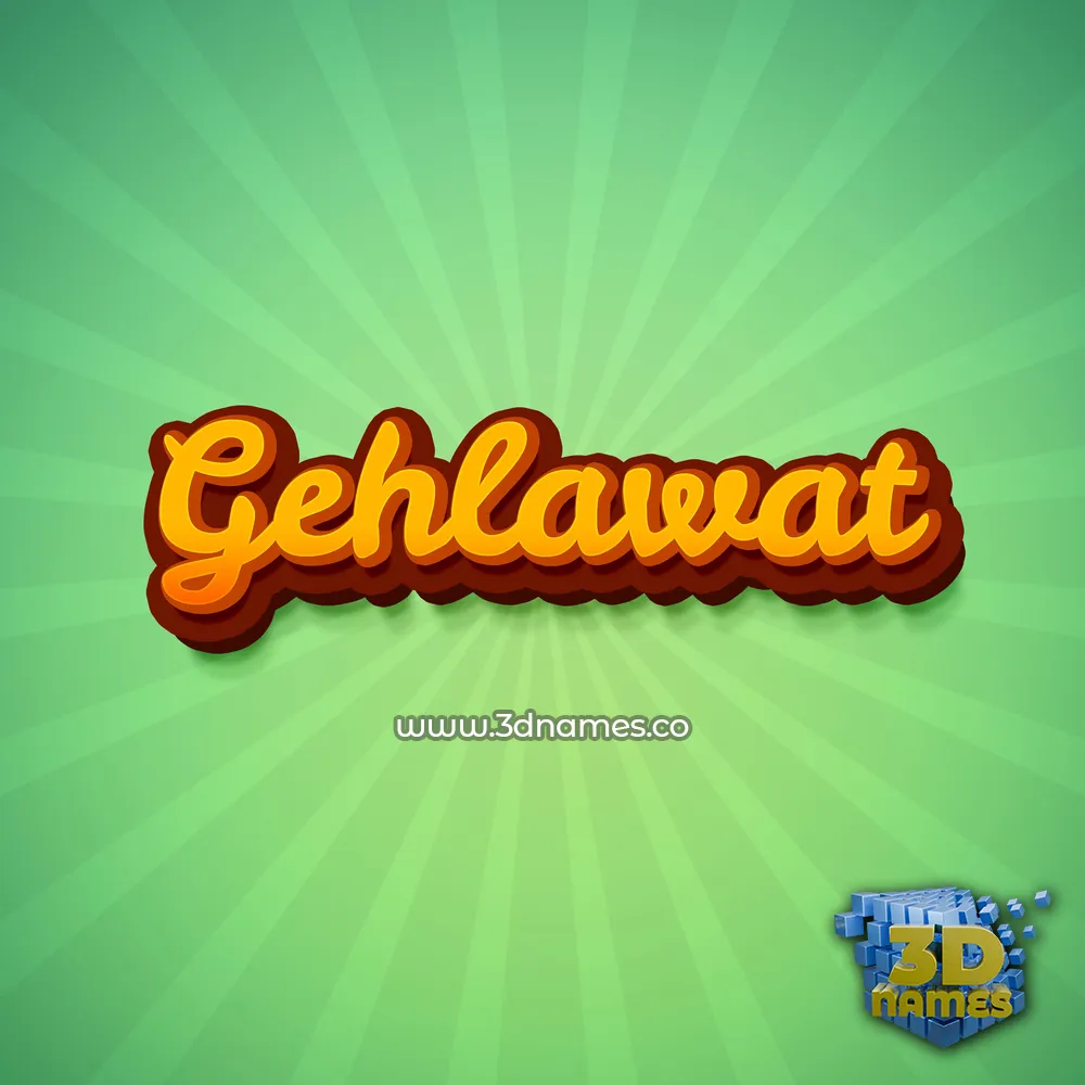 gehlawat in Green Rays style - 3D name wallpaper