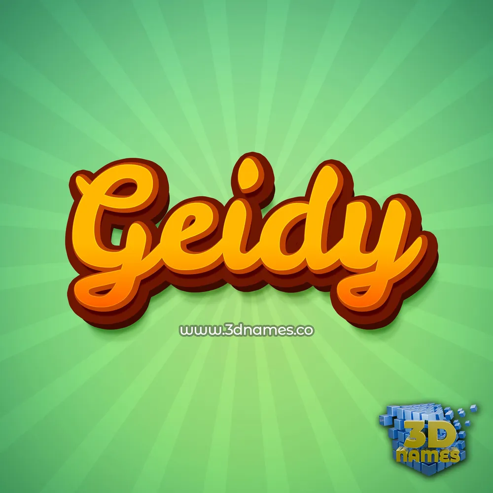 geidy in Green Rays style - 3D name wallpaper
