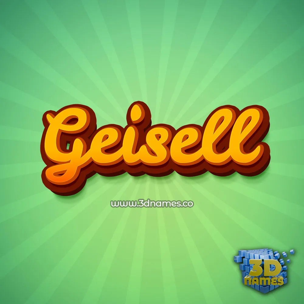 geisell in Green Rays style - 3D name wallpaper