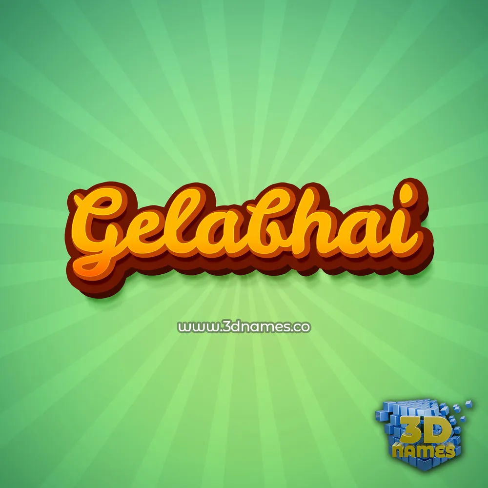 gelabhai in Green Rays style - 3D name wallpaper