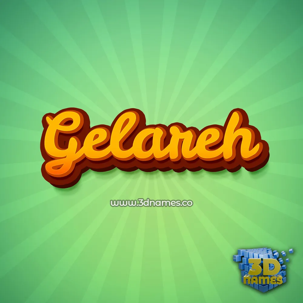 gelareh in Green Rays style - 3D name wallpaper