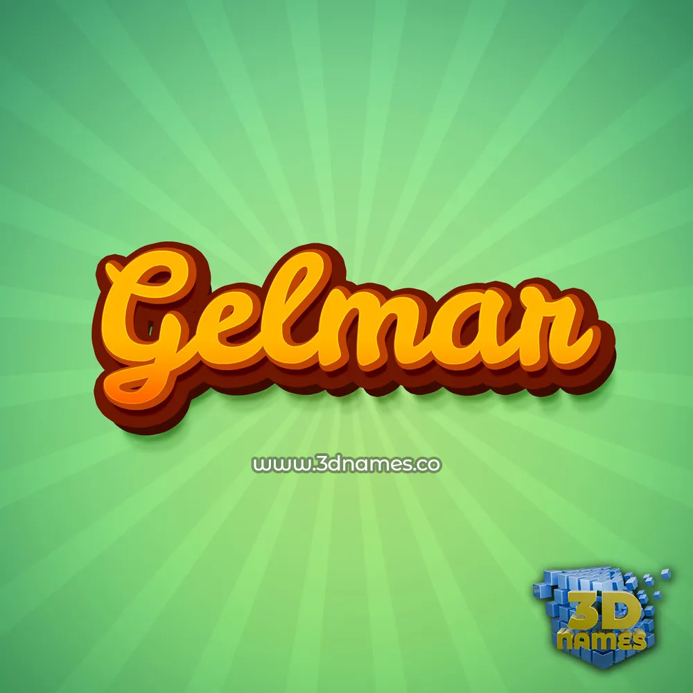 gelmar in Green Rays style - 3D name wallpaper