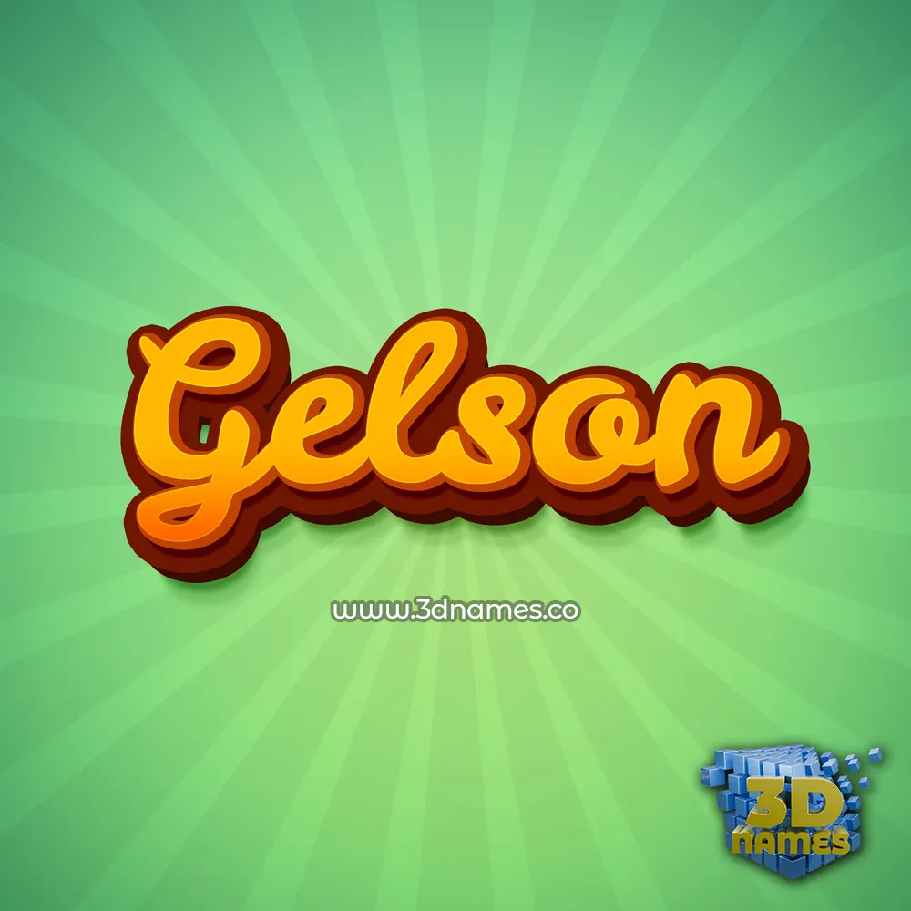 gelson in Green Rays style - 3D name wallpaper