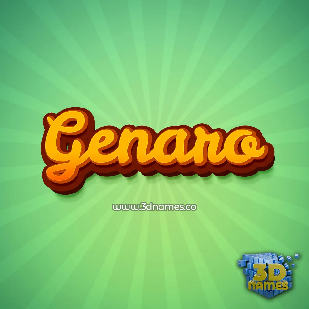 genaro in Green Rays style - 3D name wallpaper