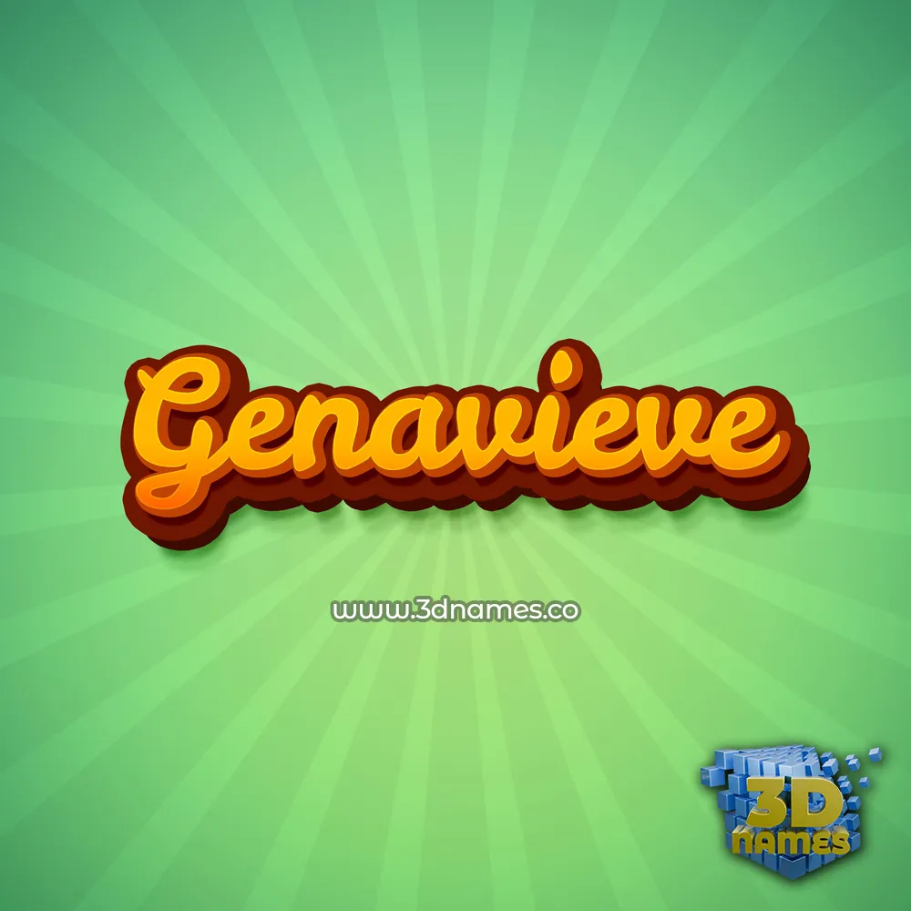 genavieve in Green Rays style - 3D name wallpaper