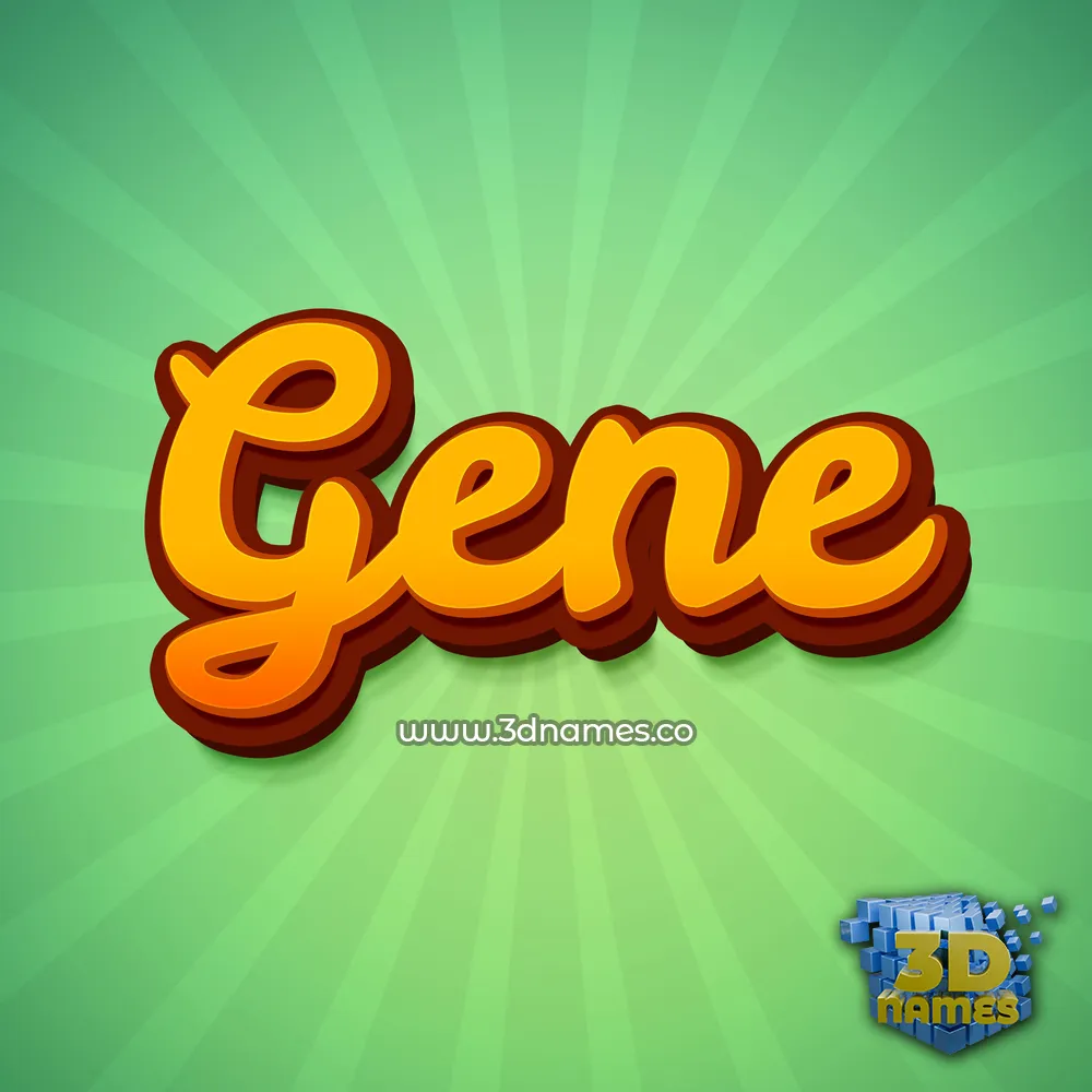 gene in Green Rays style - 3D name wallpaper