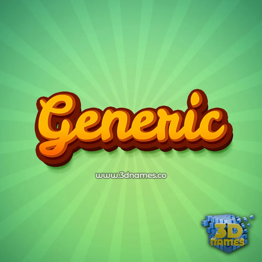 generic in Green Rays style - 3D name wallpaper