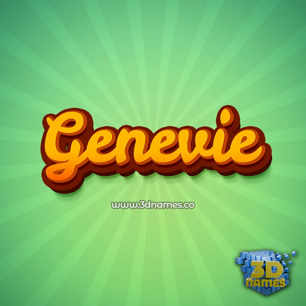 genevie in Green Rays style - 3D name wallpaper