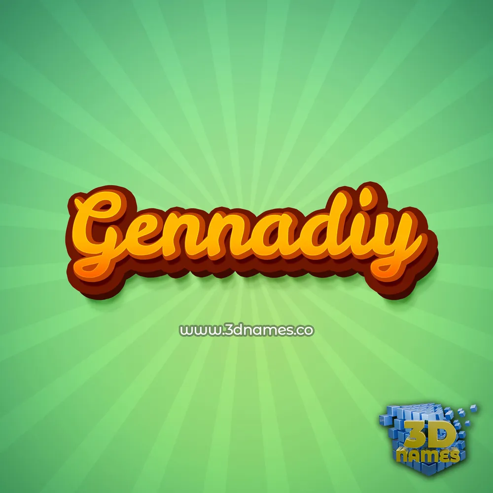 gennadiy in Green Rays style - 3D name wallpaper