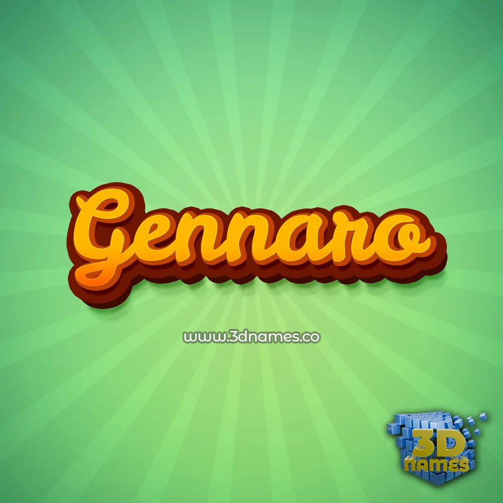 gennaro in Green Rays style - 3D name wallpaper