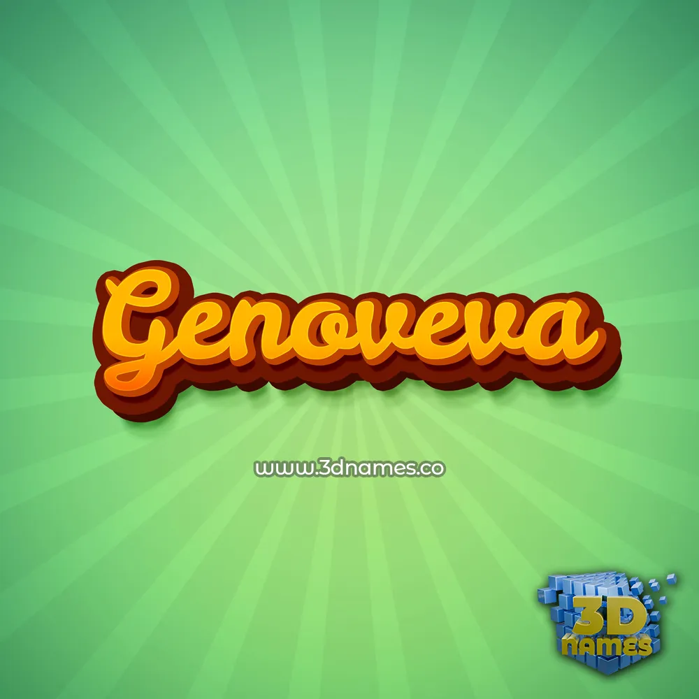 genoveva in Green Rays style - 3D name wallpaper