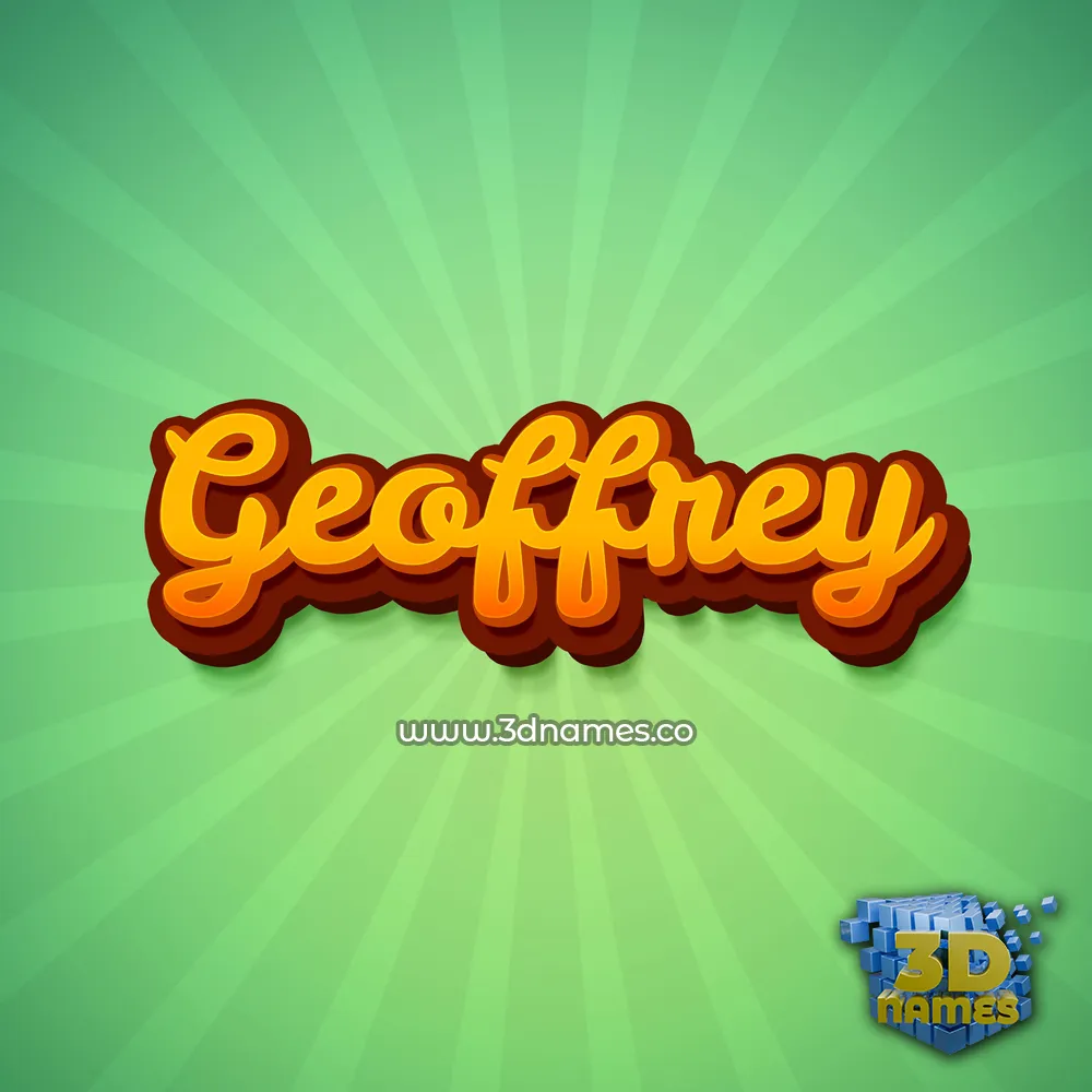 geoffrey in Green Rays style - 3D name wallpaper
