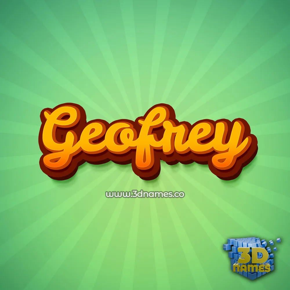 geofrey in Green Rays style - 3D name wallpaper