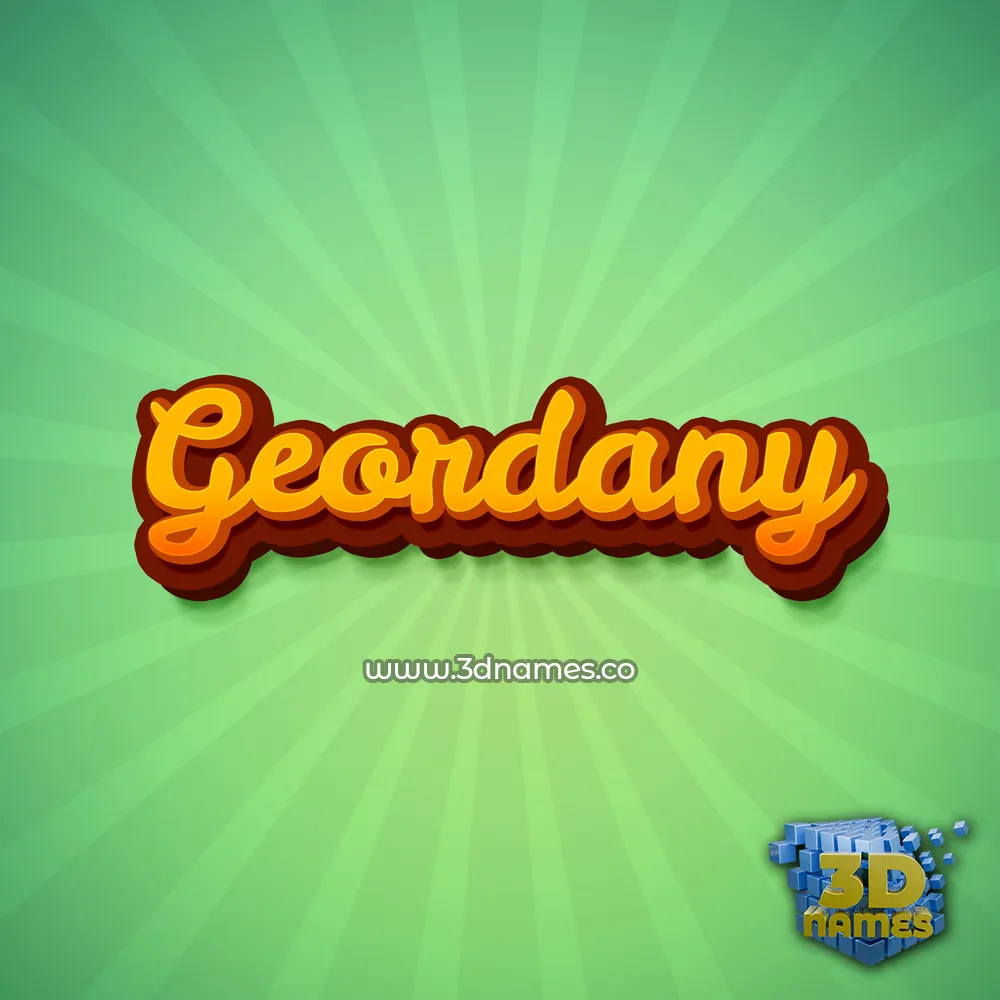 geordany in Green Rays style - 3D name wallpaper