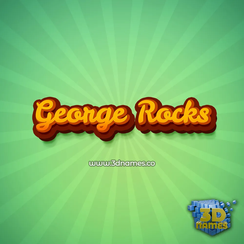 george rocks in Green Rays style - 3D name wallpaper