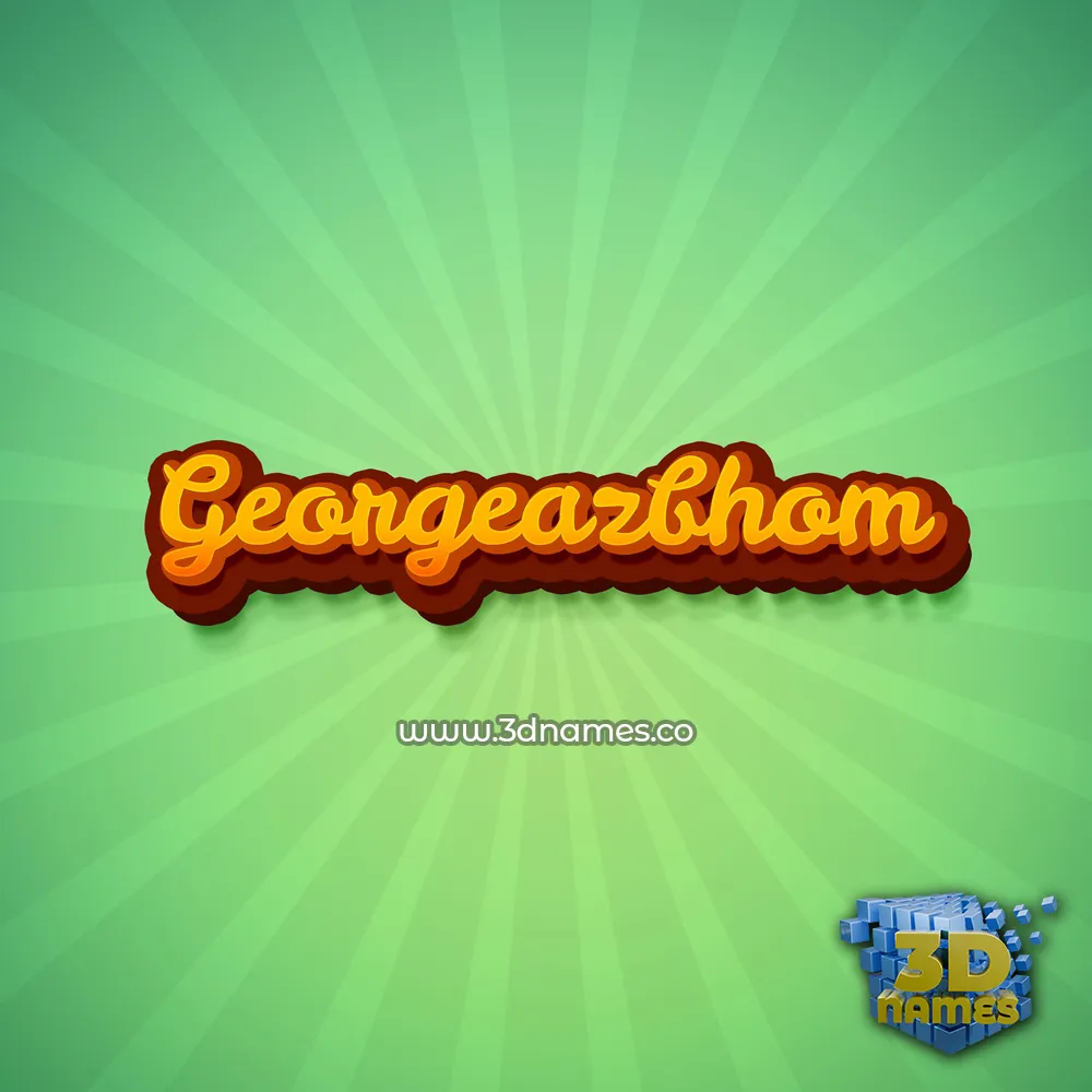 georgeazbhom in Green Rays style - 3D name wallpaper