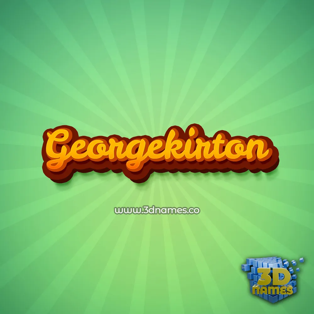 georgekirton in Green Rays style - 3D name wallpaper
