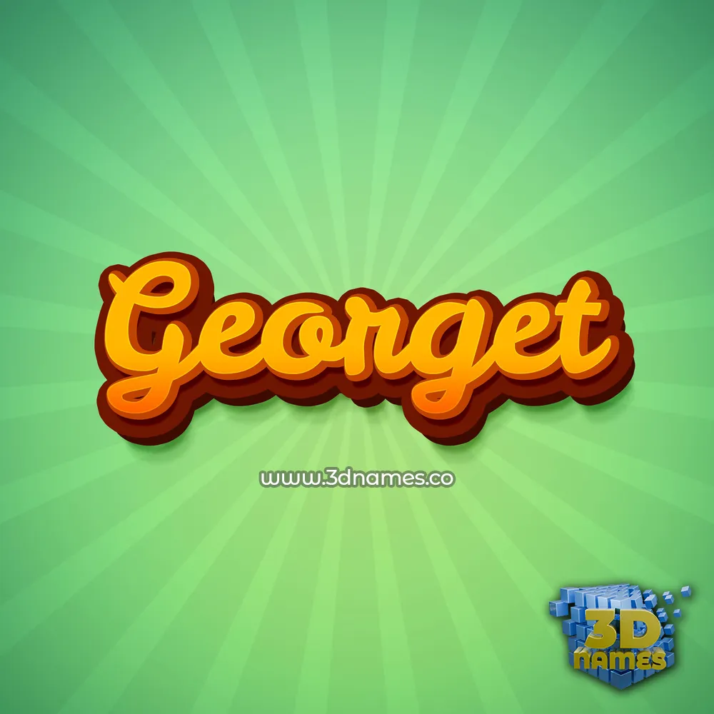georget in Green Rays style - 3D name wallpaper
