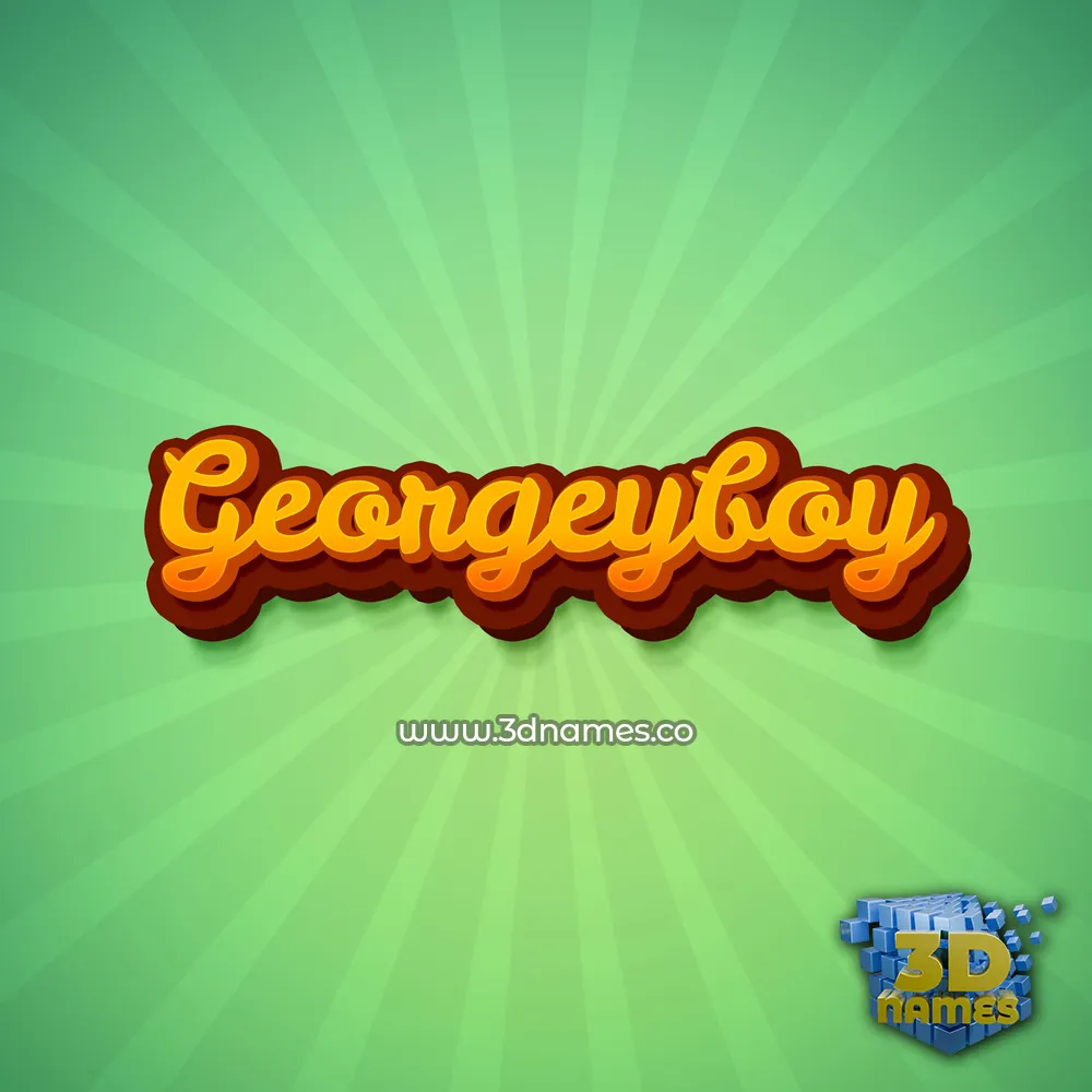 georgeyboy in Green Rays style - 3D name wallpaper