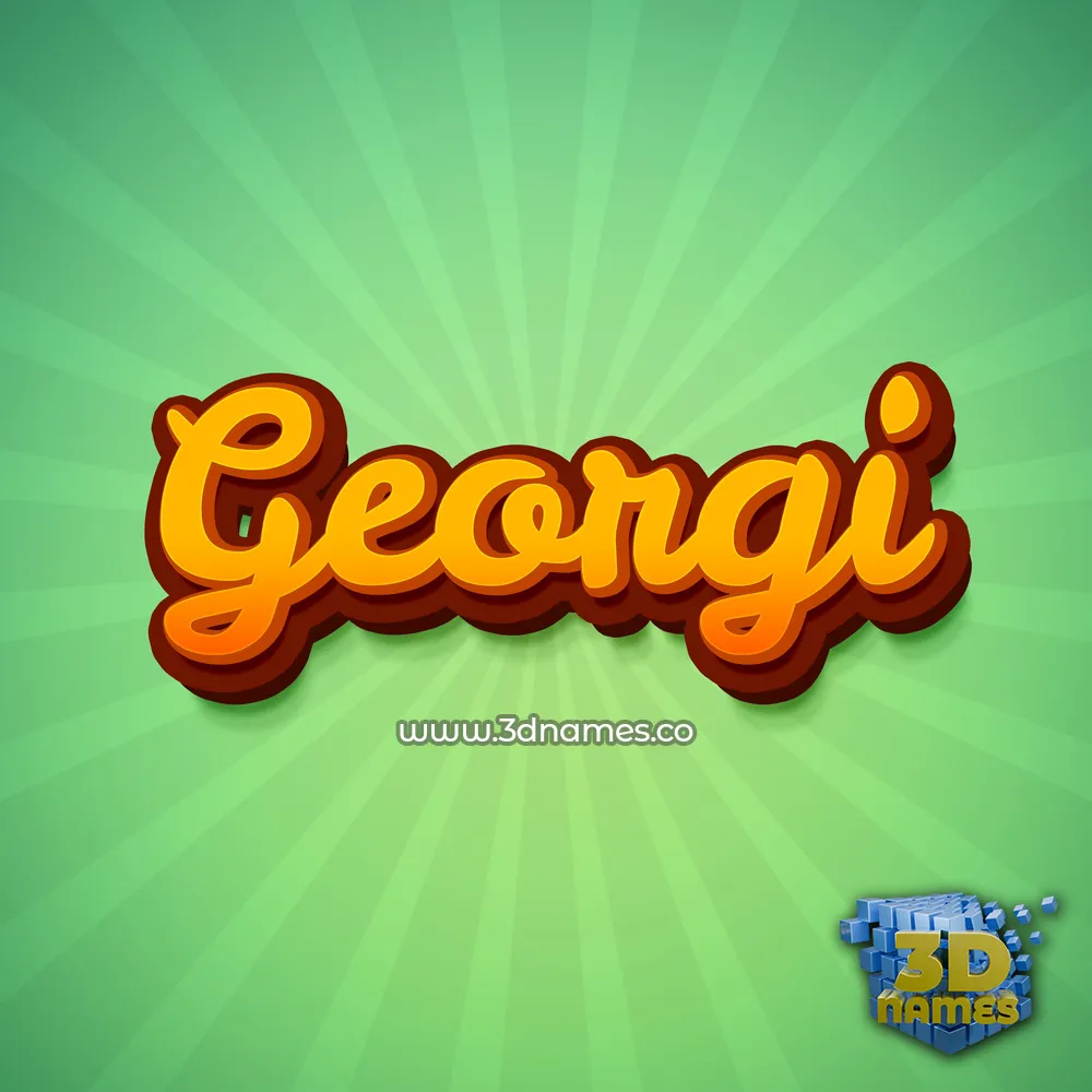 georgi in Green Rays style - 3D name wallpaper