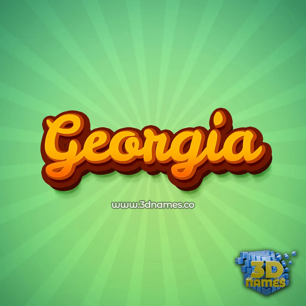 georgia in Green Rays style - 3D name wallpaper