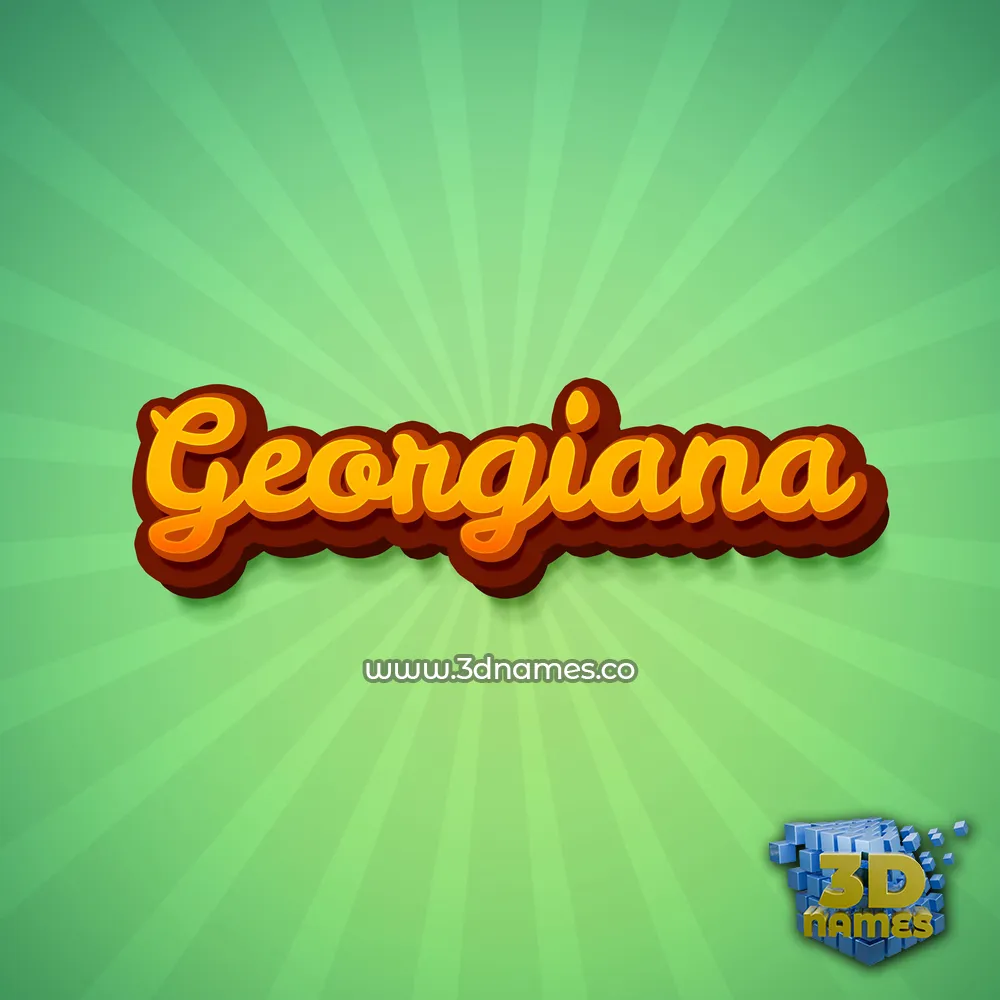 georgiana in Green Rays style - 3D name wallpaper