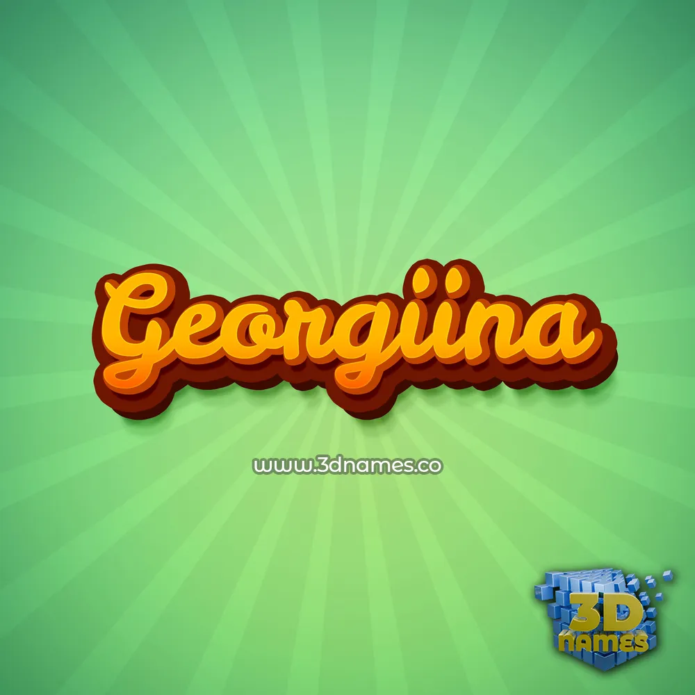 georgiina in Green Rays style - 3D name wallpaper